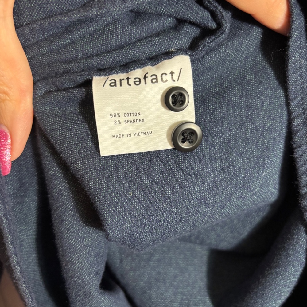 Artefact Cotton Mix Navy Long Sleeve Button up Size XXL - Picture 4 of 4
